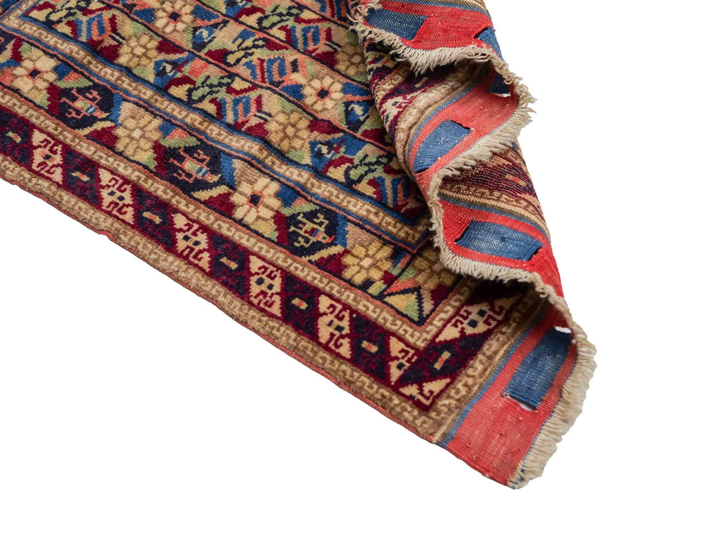 Feiner, handgeknüpfter Afghan Wollteppich von Khademi. Größe: 75 x 56 cm. Farbe: Cremeweiß. Verkauf durch JUPITER Intl.