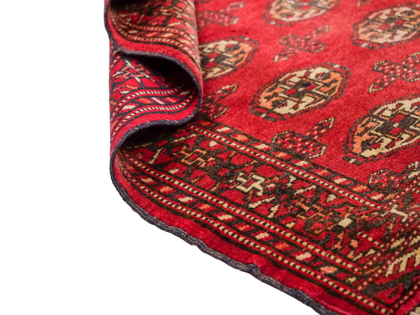 Antiker, handgeknüpfter Afghan Orientteppich aus Wolle von Khademi. Größe: 103 x 73 cm. Farbe: Rot. Verkauf durch JUPITER Intl.