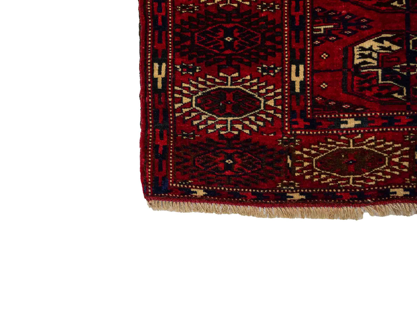 Antiker, handgeknüpfter Afghan Orientteppich aus Wolle von Khademi. Größe: 110 x 78 cm. Farbe: Rot. Verkauf durch JUPITER Intl.