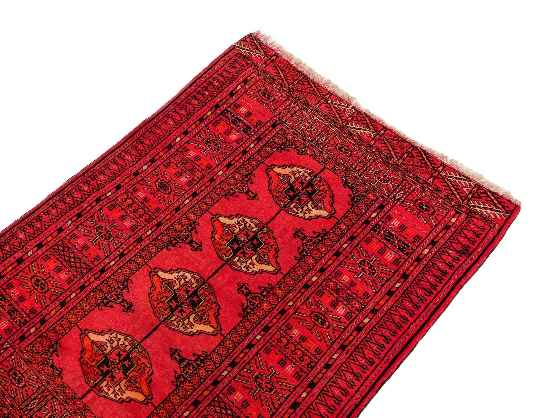 Antiker, handgeknüpfter Afghan Orientteppich aus Wolle von Khademi. Größe: 123 x 90 cm. Farbe: Rot. Verkauf durch JUPITER Intl.