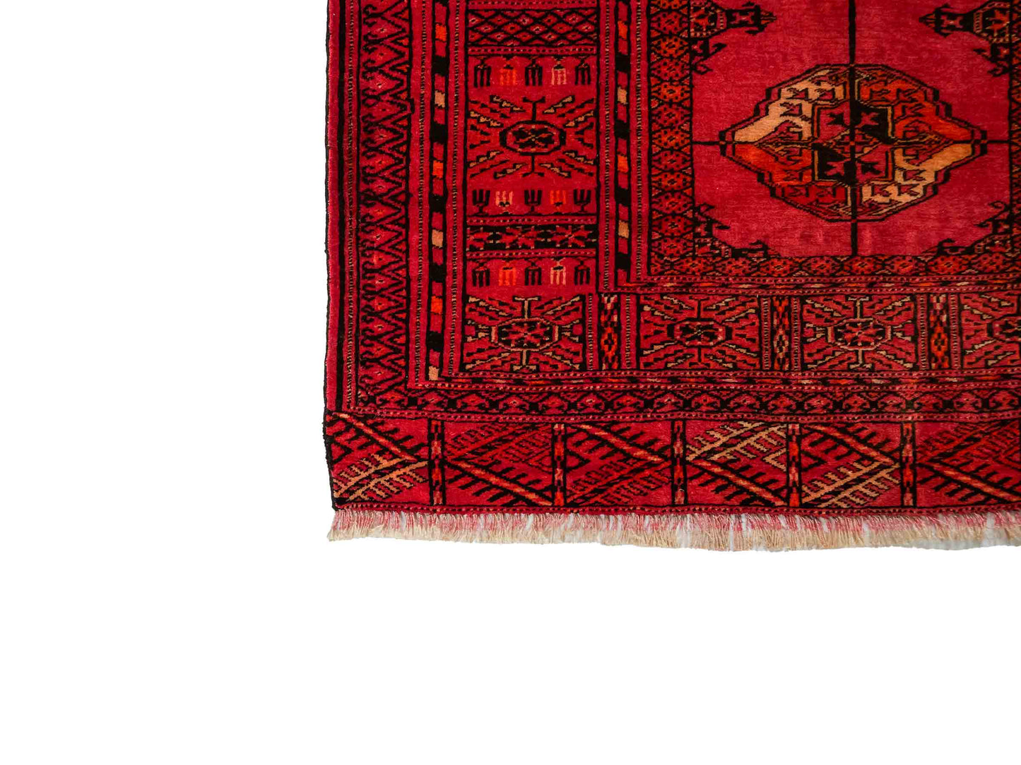 Antiker, handgeknüpfter Afghan Orientteppich aus Wolle von Khademi. Größe: 123 x 90 cm. Farbe: Rot. Verkauf durch JUPITER Intl.
