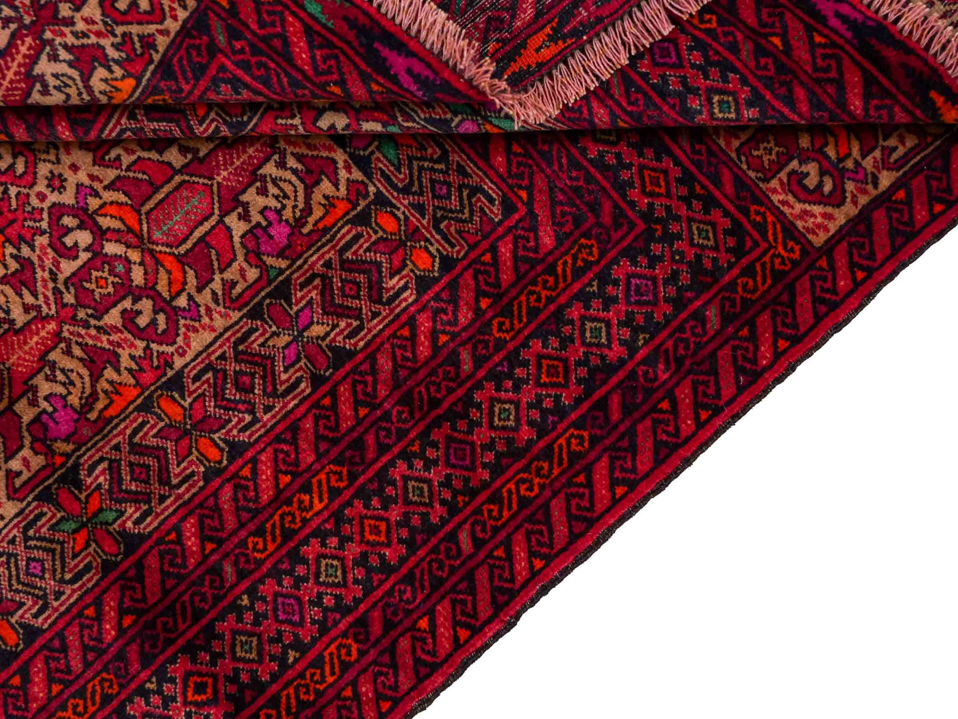 Antiker, handgeknüpfter Afghan Orientteppich aus Wolle von Khademi. Größe: 147 x 95 cm. Farbe: Rot. Verkauf durch JUPITER Intl.