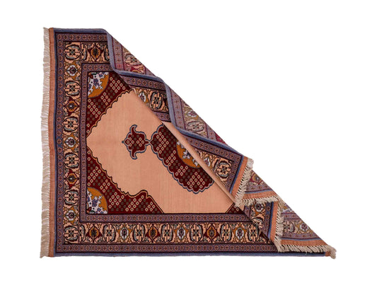 Sehr feiner, antiker, handgeknüpfter Afghan Orientteppich aus Wolle von Khademi. Größe: 150 x 104 cm. Farbe: Beige, rot, blau. Verkauf durch JUPITER Intl.