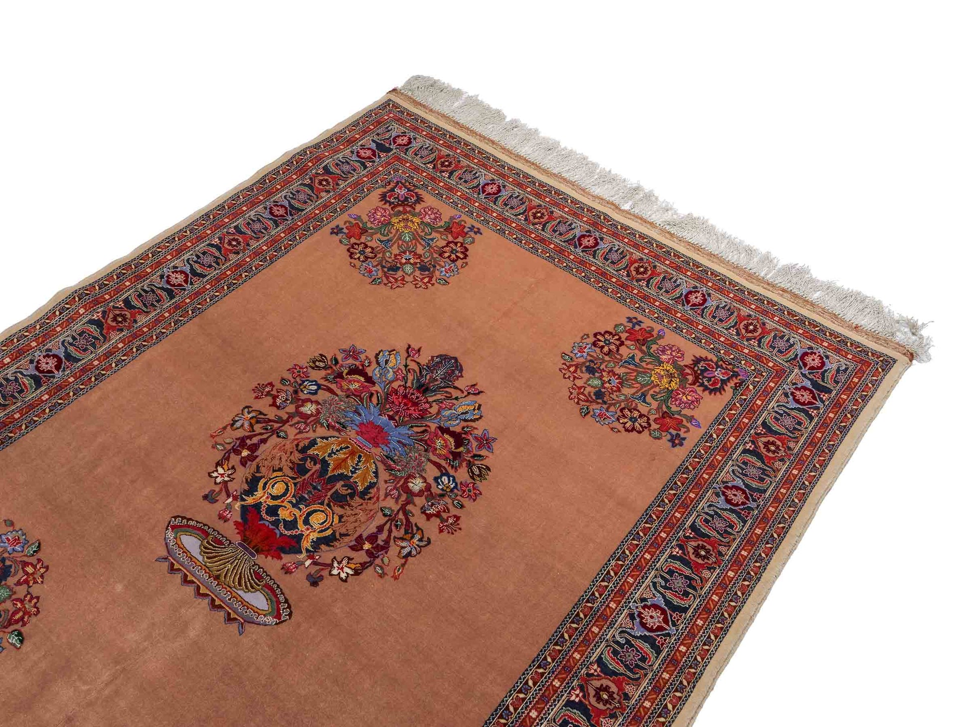 Sehr feiner, antiker, handgeknüpfter Afghan Orientteppich aus Wolle von Khademi. Größe: 260 x 142 cm. Farbe: Beige. Verkauf durch JUPITER Intl.