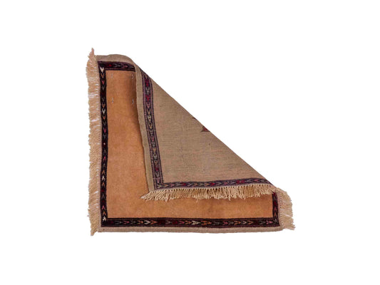 Antiker, handgeknüpfter Afghan Orientteppich aus Wolle von Khademi. Größe: 40 x 40 cm. Farbe: Beige. Verkauf durch JUPITER Intl.