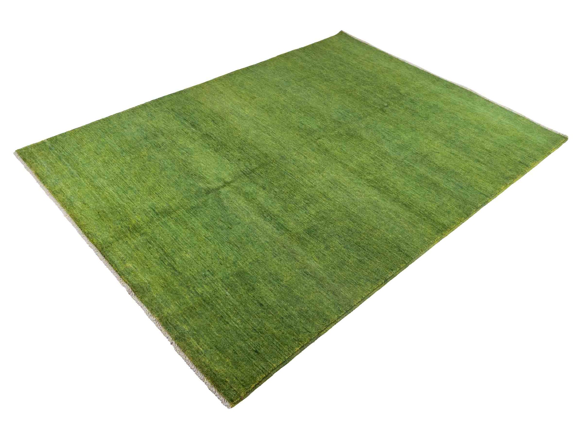 Feiner, handgeknüpfter Design Ziegler Chobi Orientteppich aus reiner Wolle mit minimalistischem, einfarbigem Muster von Khademi. Größe: 233 x 168 cm. Farbe: Grün. RB3-B2849. Ursprung: Afghanistan. Verkauf durch JUPITER Intl.