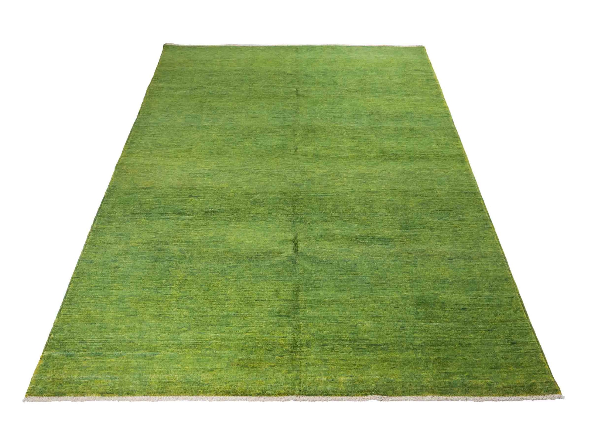 Feiner, handgeknüpfter Design Ziegler Chobi Orientteppich aus reiner Wolle mit minimalistischem, einfarbigem Muster von Khademi. Größe: 233 x 168 cm. Farbe: Grün. RB3-B2849. Ursprung: Afghanistan. Verkauf durch JUPITER Intl.