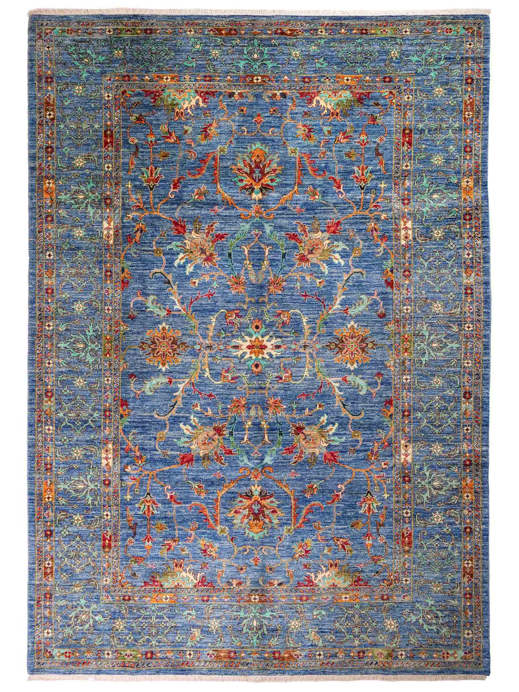 Feiner, handgeknüpfter Design Ziegler Chobi Orientteppich aus reiner Wolle mit Allover-Muster von Khademi. Größe: 298 x 208 cm. Farbe: Blau. RB3-5396. Ursprung: Afghanistan. Verkauf durch JUPITER Intl.