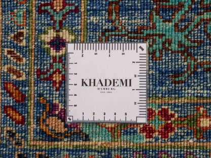 Feiner, handgeknüpfter Design Ziegler Chobi Orientteppich aus reiner Wolle mit Allover-Muster von Khademi. Größe: 298 x 208 cm. Farbe: Blau. RB3-5396. Ursprung: Afghanistan. Verkauf durch JUPITER Intl.