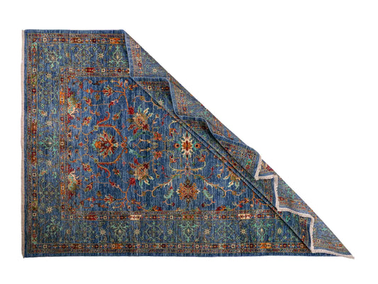 Feiner, handgeknüpfter Design Ziegler Chobi Orientteppich aus reiner Wolle mit Allover-Muster von Khademi. Größe: 298 x 208 cm. Farbe: Blau. RB3-5396. Ursprung: Afghanistan. Verkauf durch JUPITER Intl.
