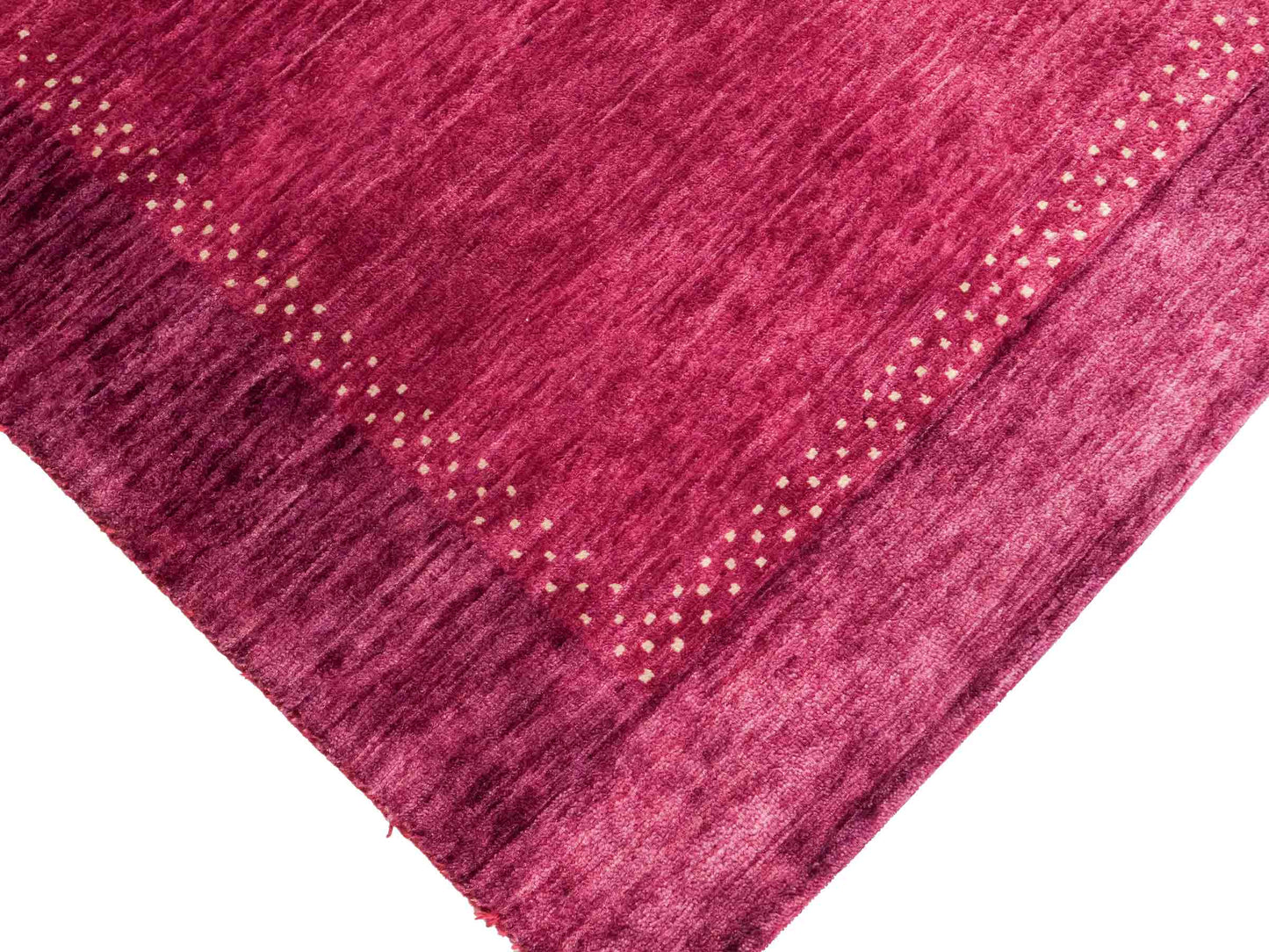 Feiner, handgeknüpfter Indo Lori Orientteppich aus Wolle von Khademi, violett, lila. 179x121 cm. Verkauf durch Jupiter Intl.