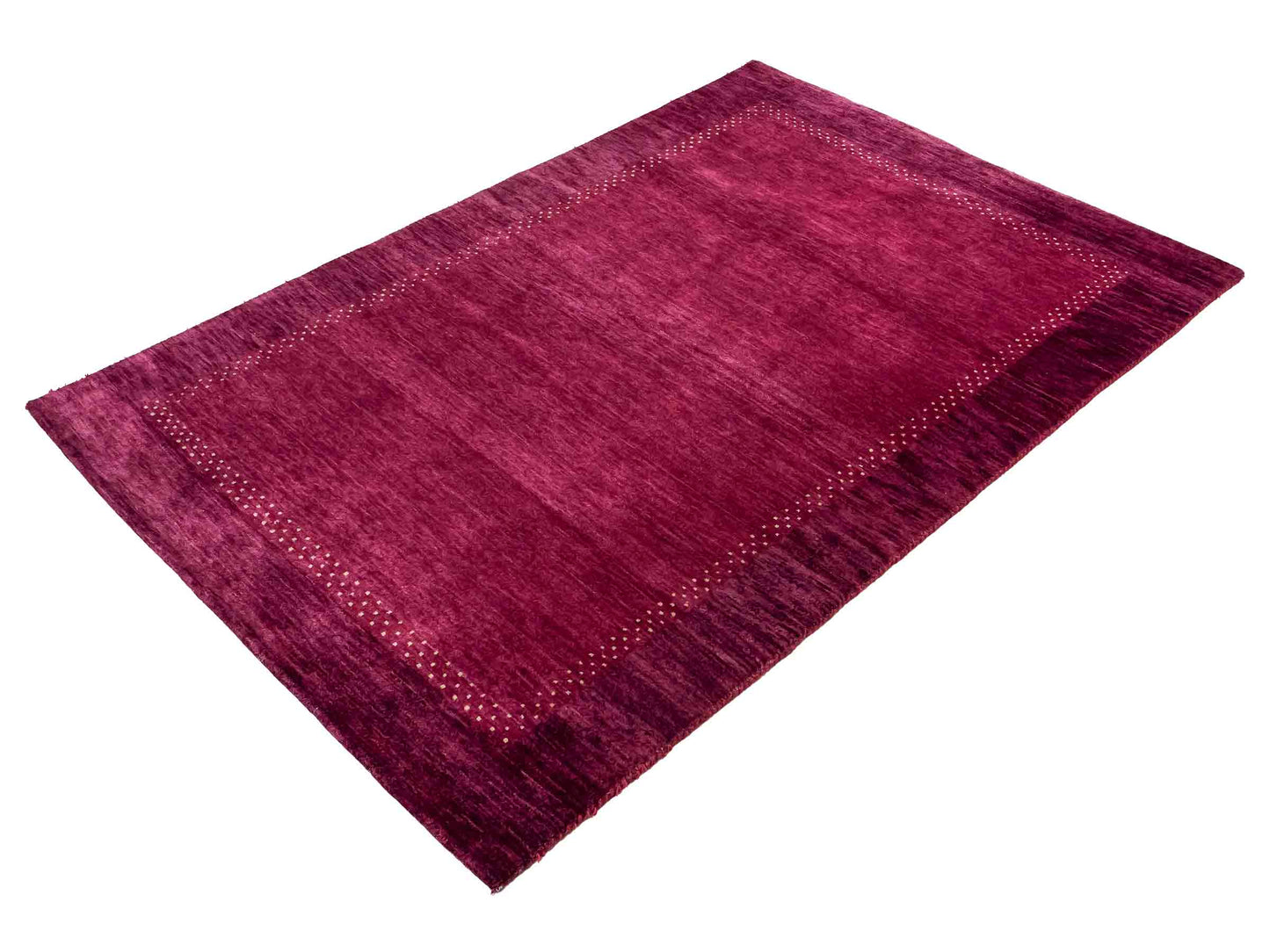 Feiner, handgeknüpfter Indo Lori Orientteppich aus Wolle von Khademi, violett, lila. 179x121 cm. Verkauf durch Jupiter Intl.