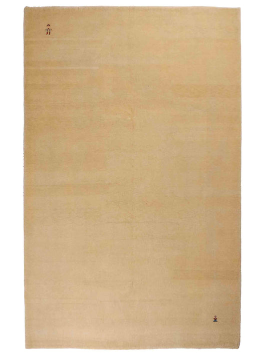 Feiner, handgeknüpfter Indo Lori Wollteppich aus Indien von Khademi. Größe: 260 x 190 cm. Farbe: Cremeweiß. Verkauf durch JUPITER Intl.
