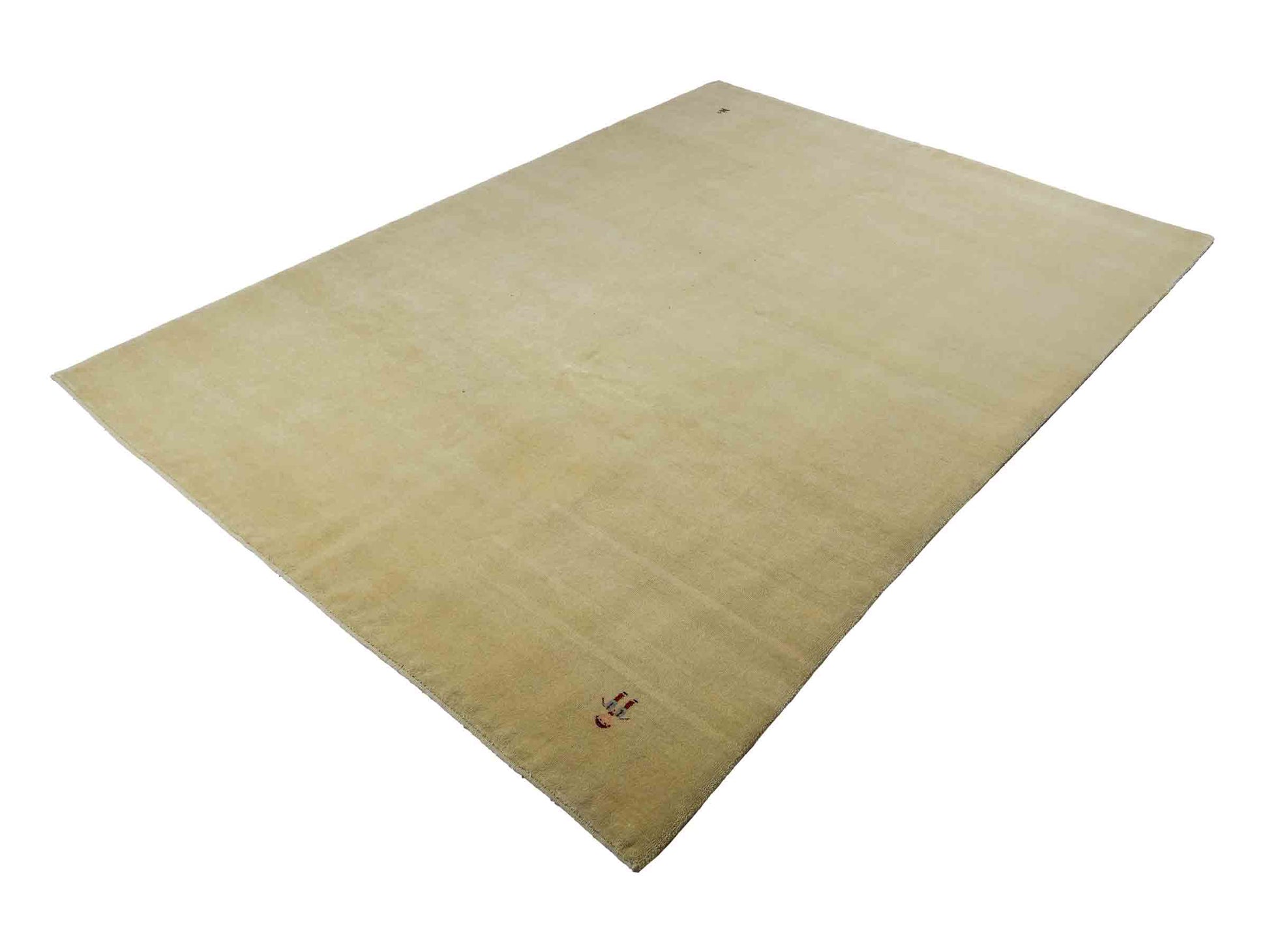 Feiner, handgeknüpfter Indo Lori Wollteppich aus Indien von Khademi. Größe: 260 x 190 cm. Farbe: Cremeweiß. Verkauf durch JUPITER Intl.