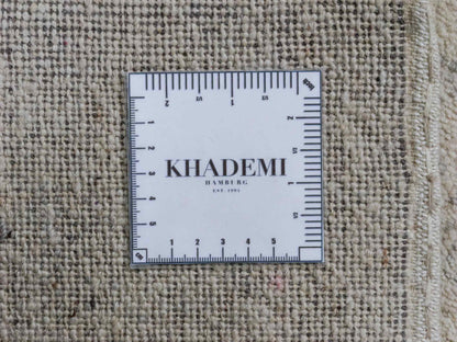 Handgeknüpfter Indo Loribaft Orientteppich von Khademi aus Wolle, cremeweiß. Geometrisches Nomaden-Design. Von Hand geknüpft in Indien. Größe: 94x61cm. Teppichnummer: KB4-1726. Verkauf durch Jupiter Intl.