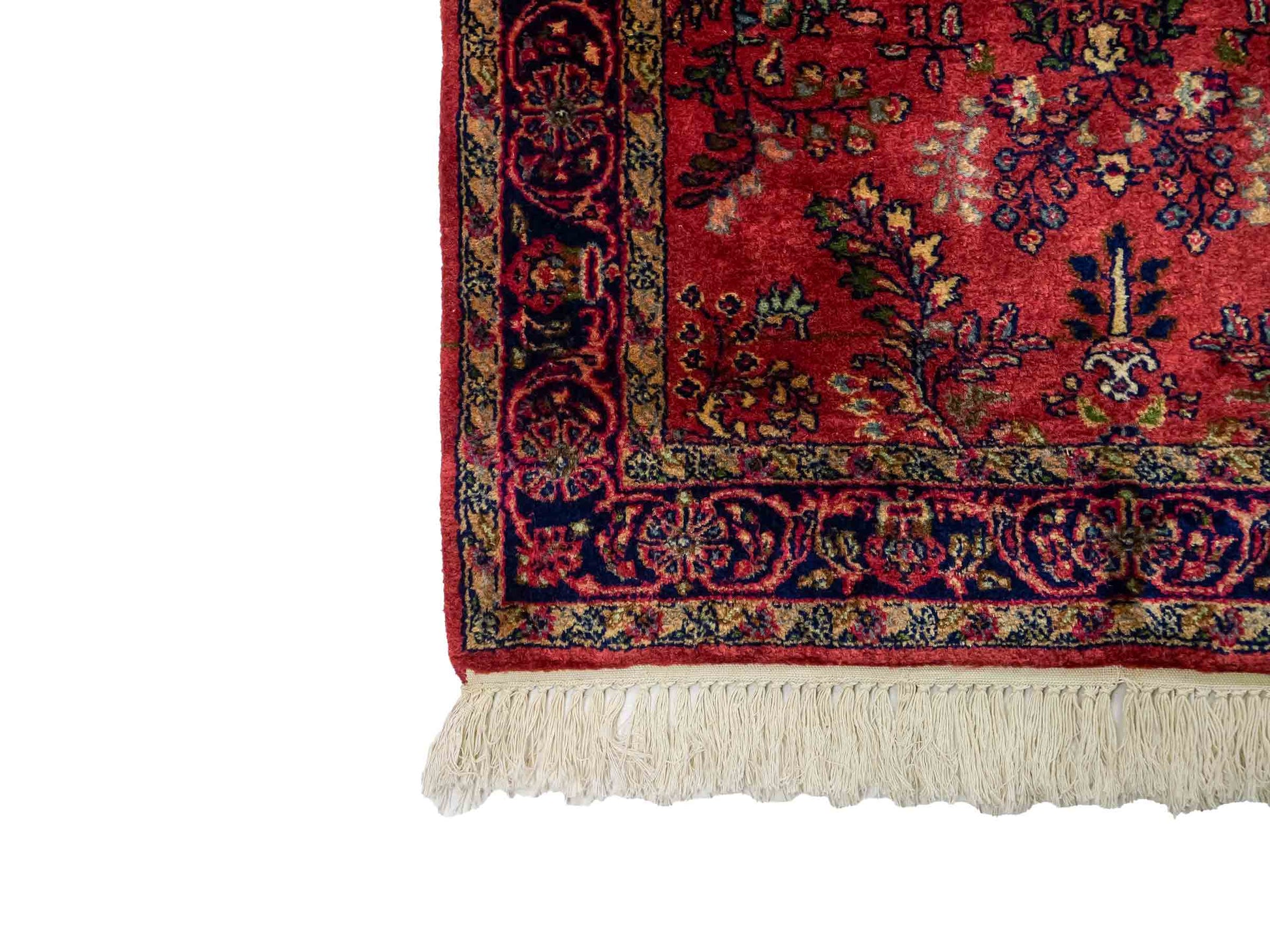 Feiner, handgeknüpfter Indo Sarough Orientteppich aus Wolle von Khademi. Größe: 159 x 91 cm. Farbe: Rot Verkauf durch JUPITER Intl.