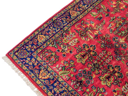 Handgeknüpfter, indischer Orientteppich mit Sarough Design von Khademi aus Wolle, rot. 172x116 cm. Verkauf durch Jupiter Intl.
