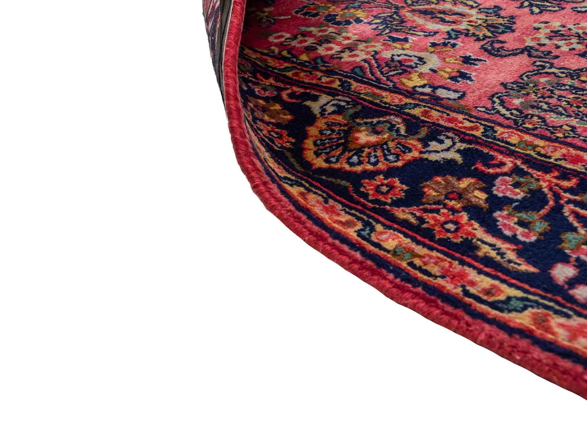 Handgeknüpfter, indischer Orientteppich mit Sarough Design von Khademi aus Wolle, rot. 177x121 cm. Verkauf durch Jupiter Intl.