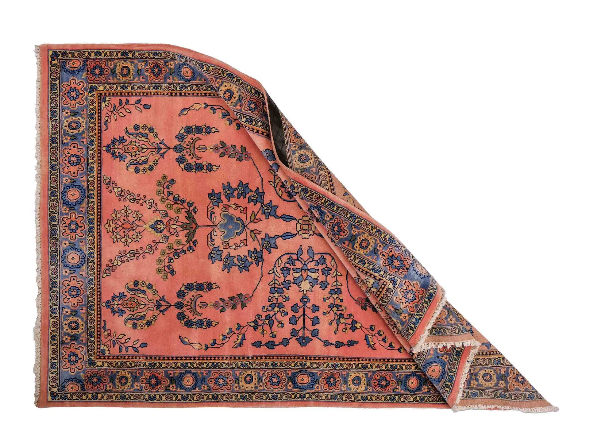 Handgeknüpfter, indischer Orientteppich mit Sarough Design von Khademi aus Wolle, rot. 178x126 cm. Verkauf durch Jupiter Intl.