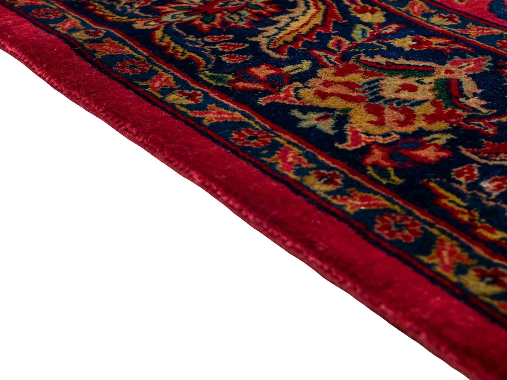 Handgeknüpfter indischer Orientteppich mit Sarough Design von Khademi aus Wolle, rot. 237x170 cm. Verkauf durch Jupiter Intl.