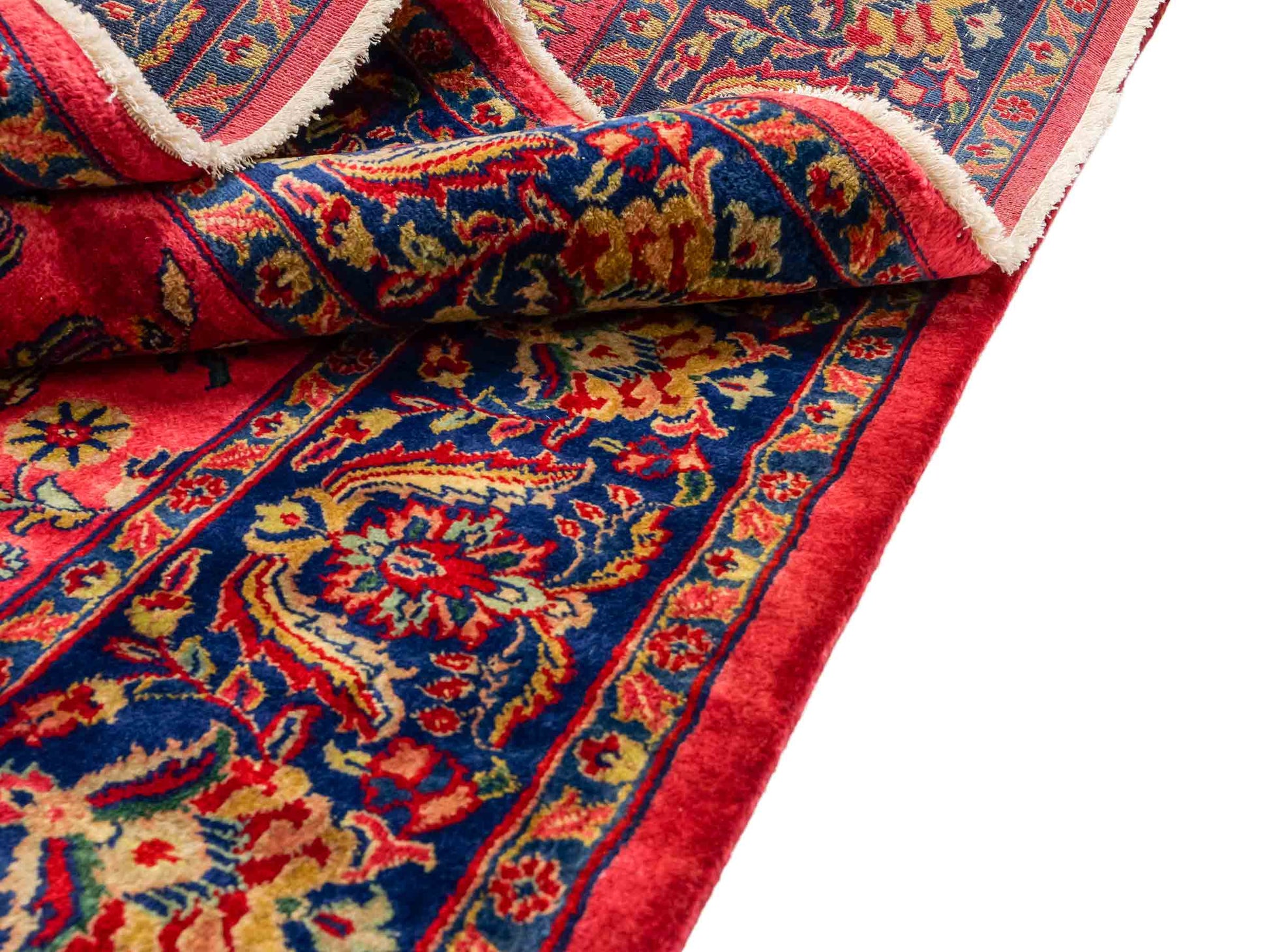Handgeknüpfter indischer Orientteppich mit Sarough Design von Khademi aus Wolle, rot. 237x170 cm. Verkauf durch Jupiter Intl.