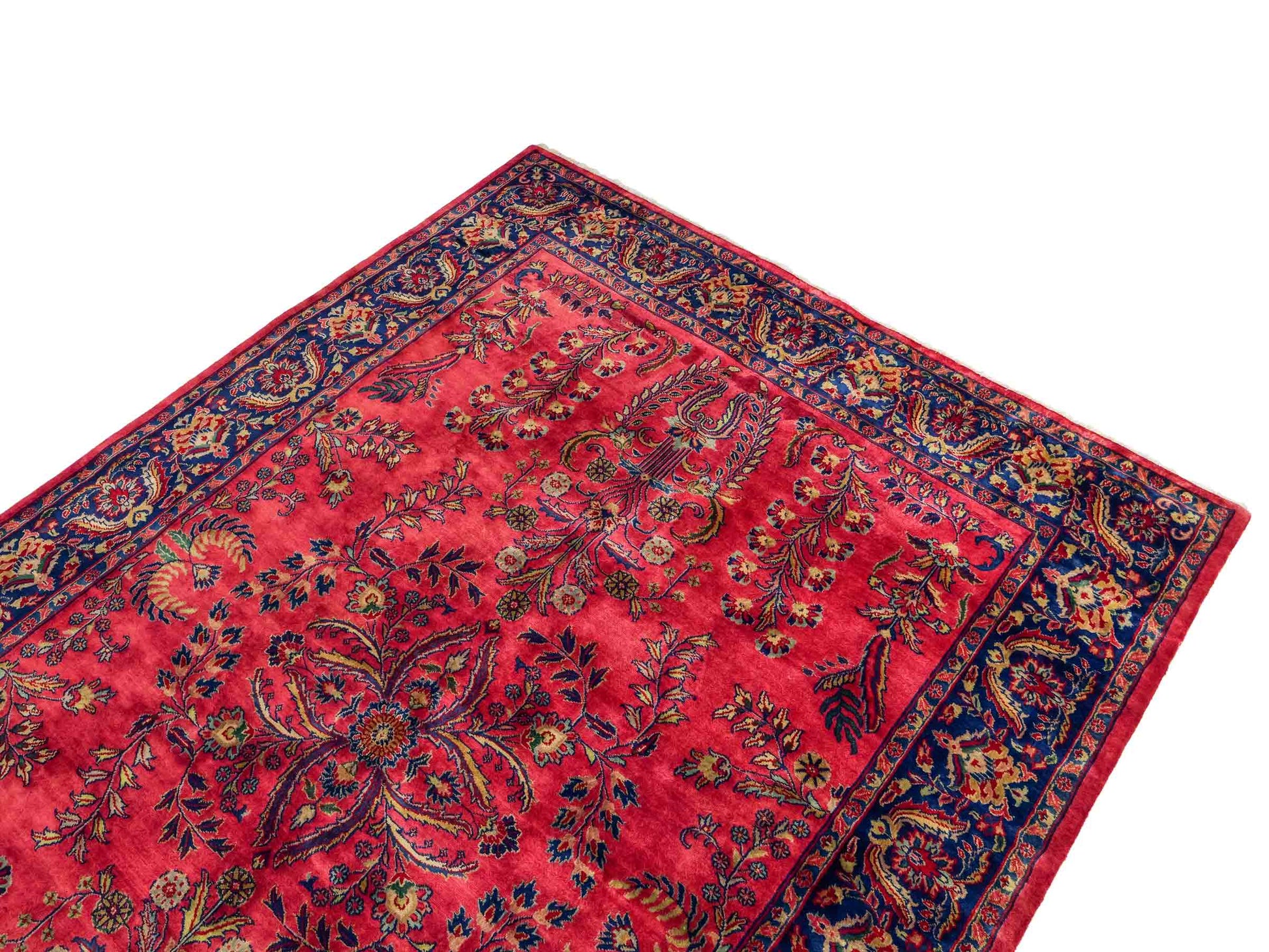 Handgeknüpfter indischer Orientteppich mit Sarough Design von Khademi aus Wolle, rot. 237x170 cm. Verkauf durch Jupiter Intl.