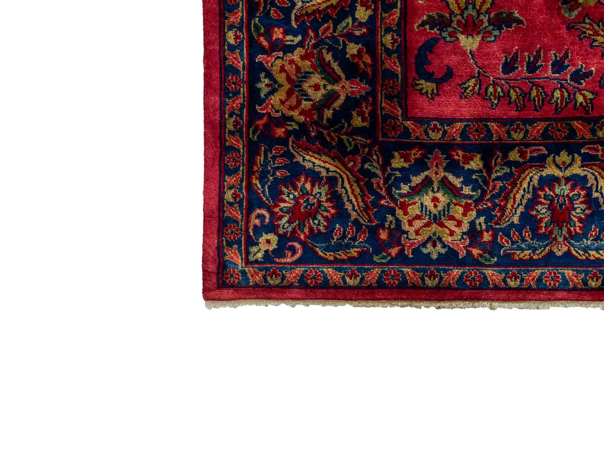 Handgeknüpfter indischer Orientteppich mit Sarough Design von Khademi aus Wolle, rot. 237x170 cm. Verkauf durch Jupiter Intl.
