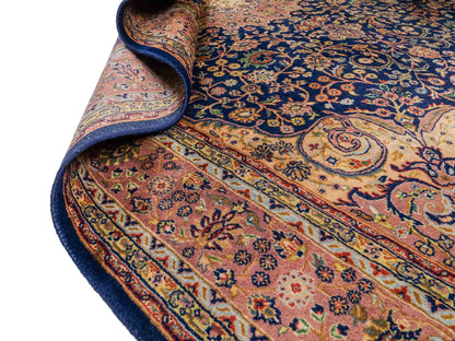 Feiner, handgeknüpfter Indo Täbriz Orientteppich aus Wolle von Khademi. Größe: 290 x 200 cm. Farbe: Blau, beige, braun. Verkauf durch JUPITER Intl.