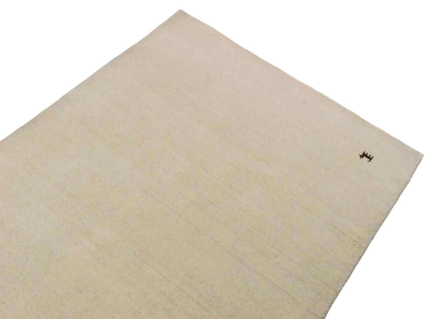 Moderner, Handloom Lori Gabbeh Orientteppich von Khademi aus Wolle, cremeweiß. Nomaden-Design. Produziert in Indien. Größe: 141x102cm. Teppichnummer: KB4-1561. Verkauf durch Jupiter Intl.