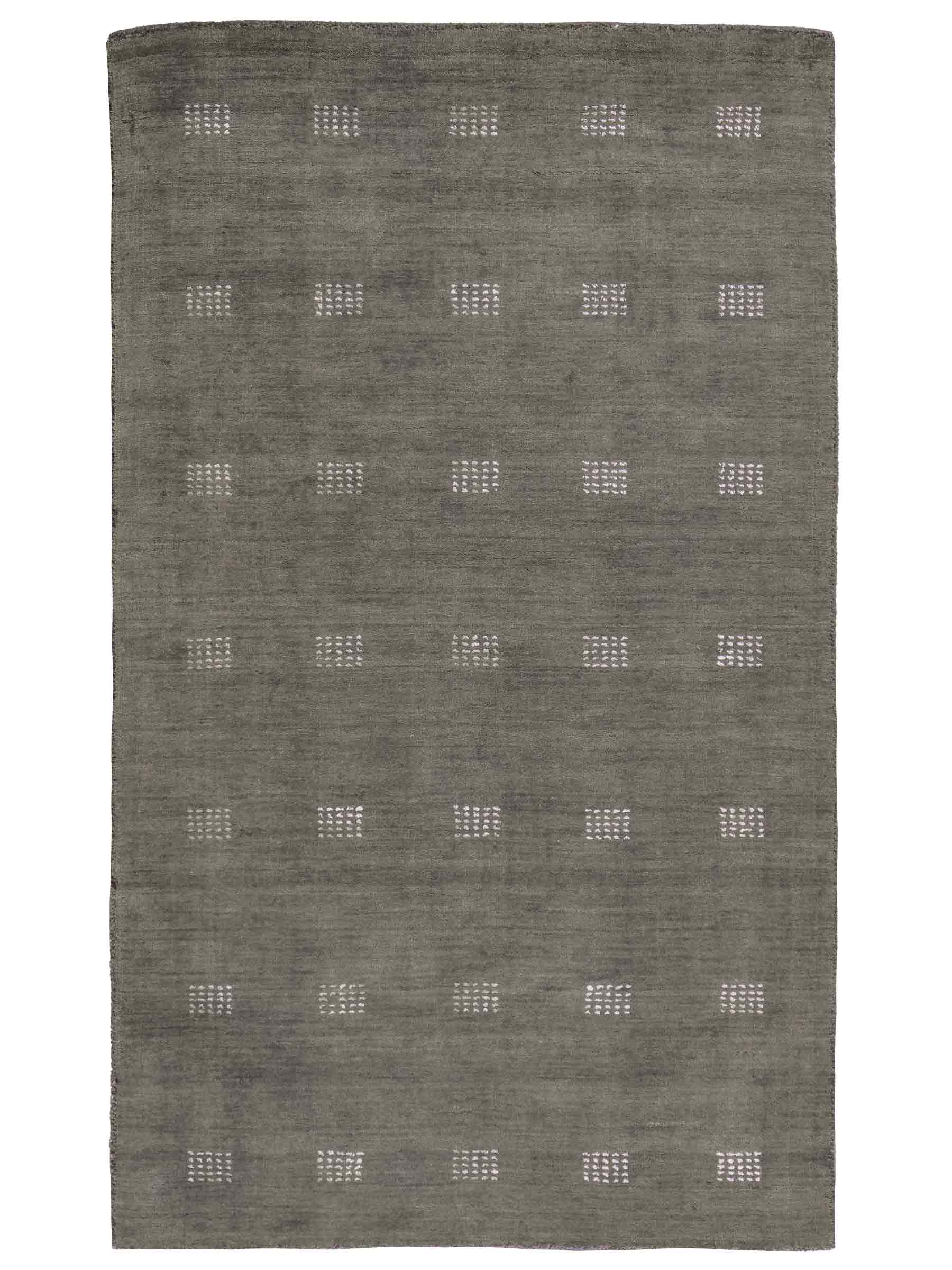 Moderner, Handloom Lori Gabbeh Orientteppich von Khademi aus Wolle, grau. Geometrisches Nomaden-Design. Produziert in Indien. Größe: 148x87cm. Teppichnummer: KB4-1544. Verkauf durch Jupiter Intl.