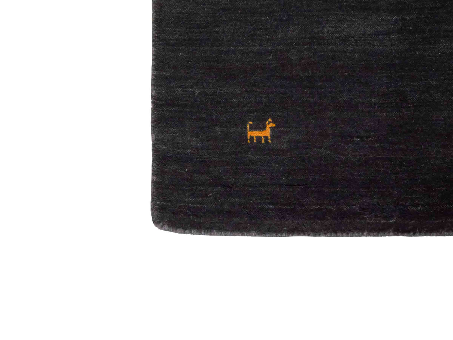 Moderner, Handloom Lori Gabbeh Orientteppich von Khademi aus Wolle, anthrazit. Nomaden-Design. Produziert in Indien. Größe: 150x99cm. Teppichnummer: KB4-1558. Verkauf durch Jupiter Intl.