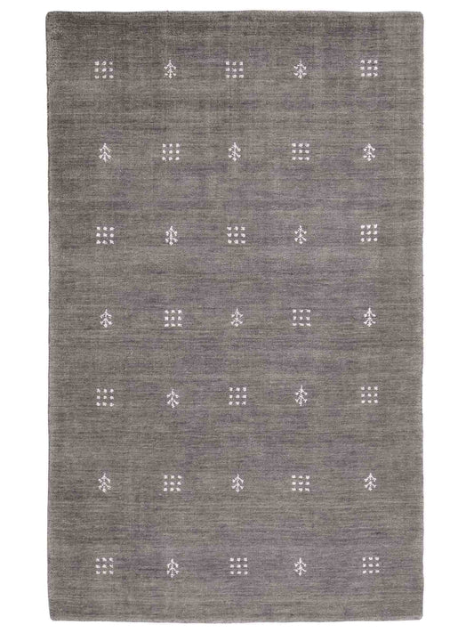 Moderner, Handloom Lori Gabbeh Orientteppich von Khademi aus Wolle, grau. Geometrisches Nomaden-Design. Produziert in Indien. Größe: 151x90cm. Teppichnummer: KB4-1553. Verkauf durch Jupiter Intl.