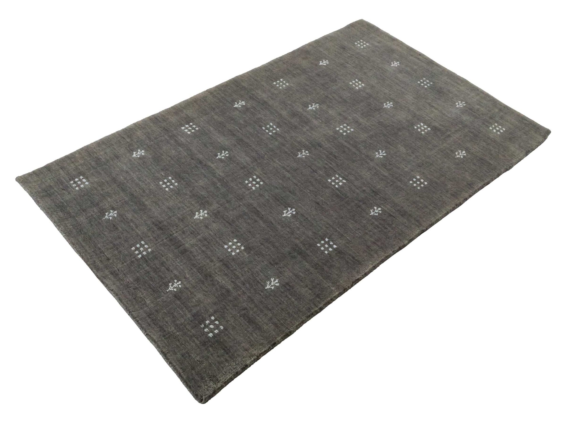 Moderner, Handloom Lori Gabbeh Orientteppich von Khademi aus Wolle, grau. Geometrisches Nomaden-Design. Produziert in Indien. Größe: 151x93cm. Teppichnummer: KB4-1548. Verkauf durch Jupiter Intl.