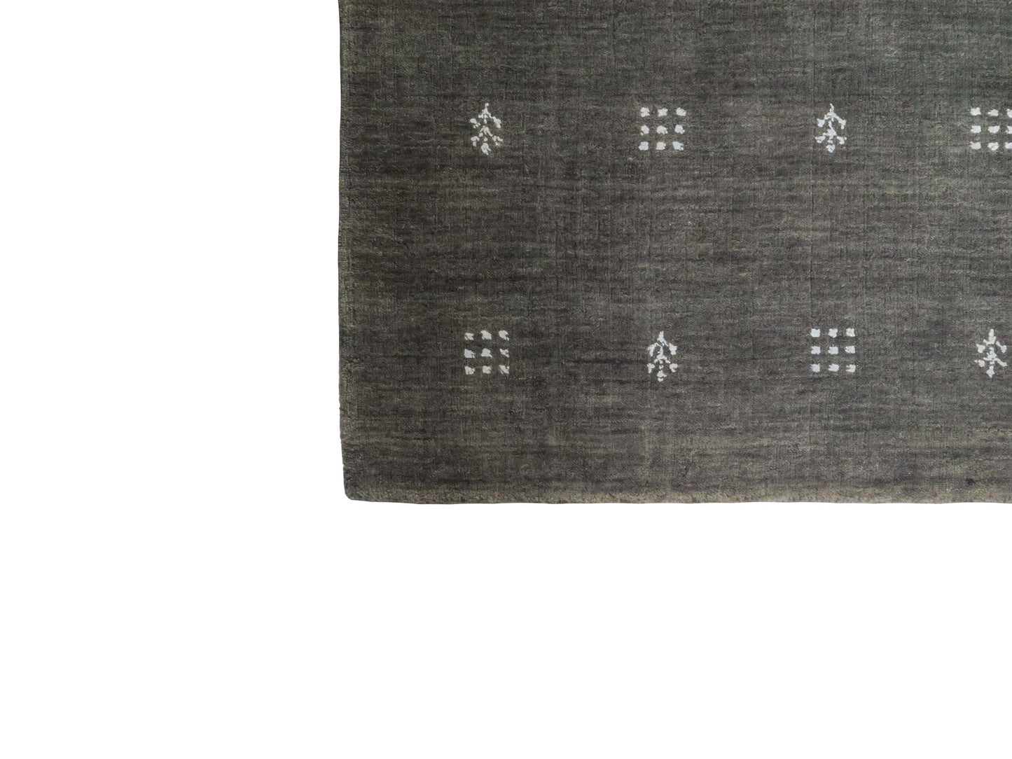 Moderner, Handloom Lori Gabbeh Orientteppich von Khademi aus Wolle, grau. Geometrisches Nomaden-Design. Produziert in Indien. Größe: 151x93cm. Teppichnummer: KB4-1548. Verkauf durch Jupiter Intl.