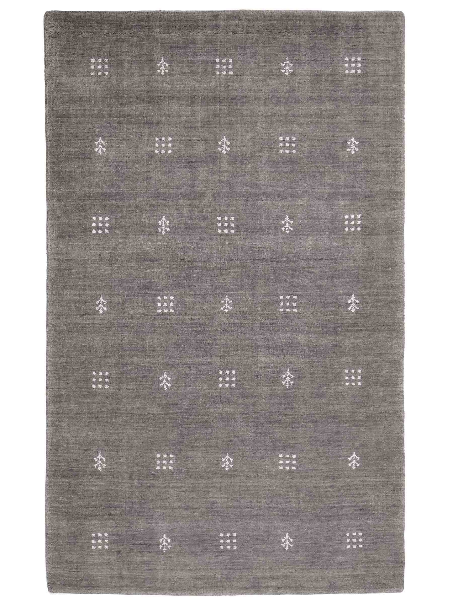 Moderner, Handloom Lori Gabbeh Orientteppich von Khademi aus Wolle, grau. Geometrisches Nomaden-Design. Produziert in Indien. Größe: 152x91cm. Teppichnummer: KB4-1550. Verkauf durch Jupiter Intl.