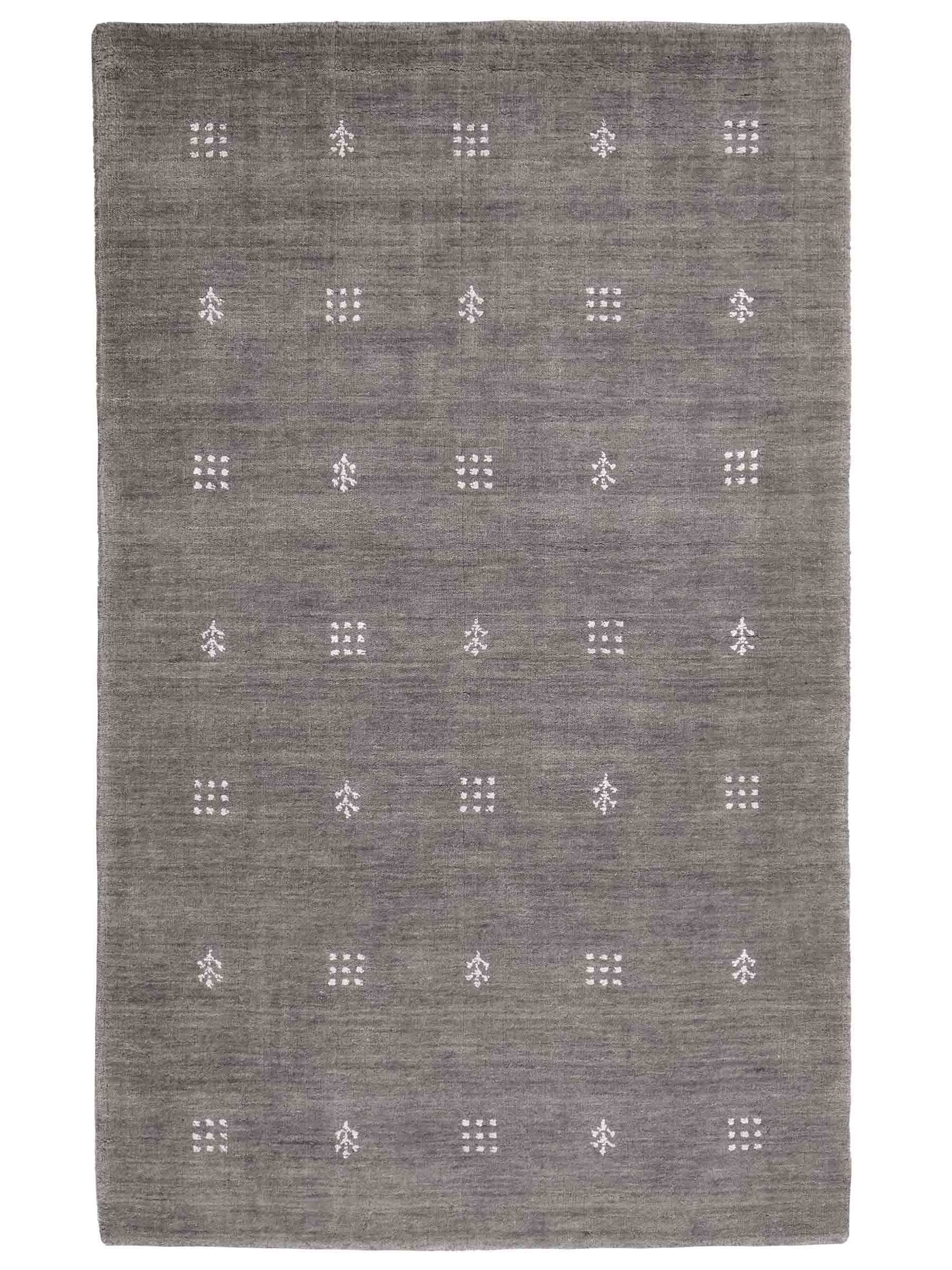 Moderner, Handloom Lori Gabbeh Orientteppich von Khademi aus Wolle, grau. Geometrisches Nomaden-Design. Produziert in Indien. Größe: 152x91cm. Teppichnummer: KB4-1550. Verkauf durch Jupiter Intl.