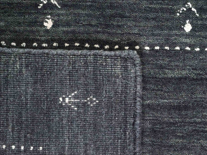 Moderner, Handloom Lori Gabbeh Orientteppich von Khademi aus Wolle, anthrazit. Nomaden-Design. Produziert in Indien. Größe: 152x92cm. Teppichnummer: KB4-1543. Verkauf durch Jupiter Intl.