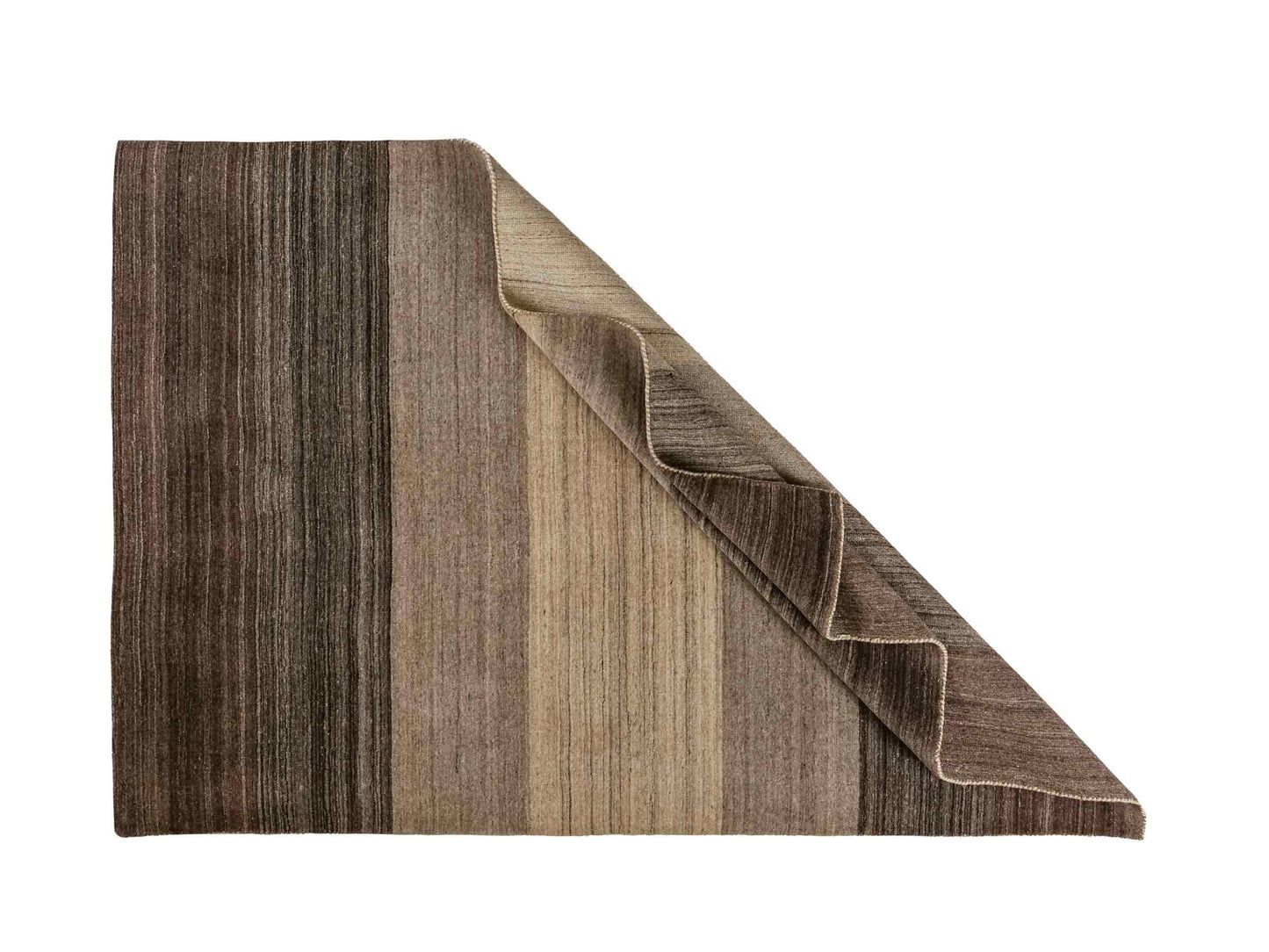 Moderner, Handloom Lori Gabbeh Orientteppich von Khademi aus Wolle, braun, grau, beige. Geometrisches Nomaden-Design. Produziert in Indien. Größe: 198x136cm. Teppichnummer: KB4-1782. Verkauf durch Jupiter Intl.