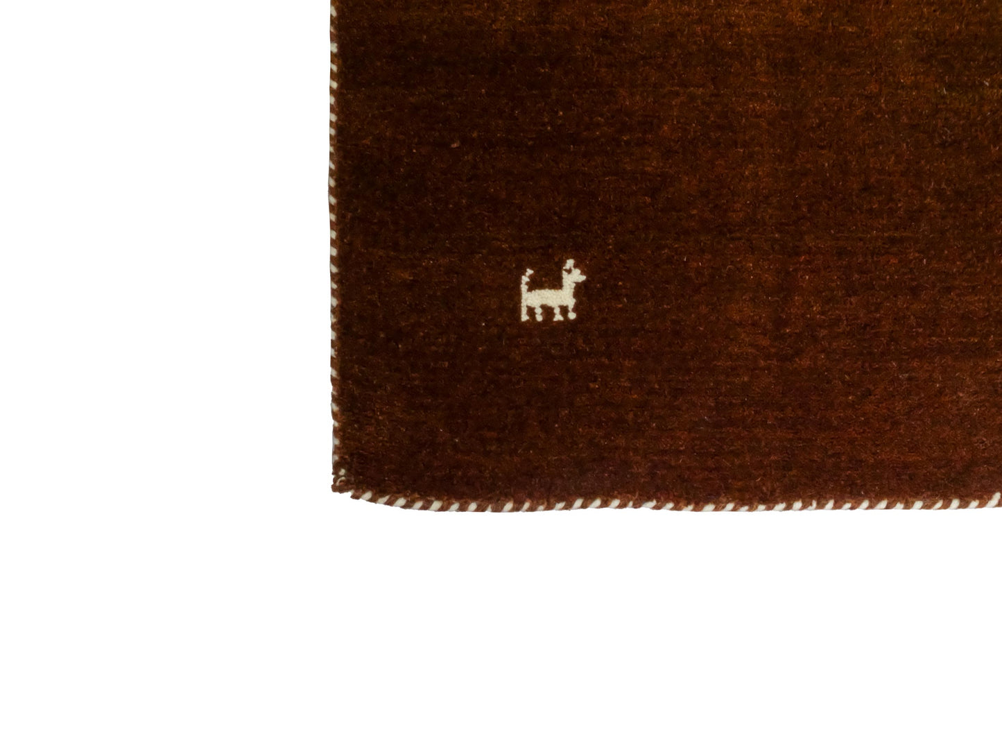 Moderner, Handloom Lori Gabbeh Orientteppich von Khademi aus Wolle, braun. Nomaden-Design. Produziert in Indien. Größe: 198x76cm. Teppichnummer: KB4-1595. Verkauf durch Jupiter Intl.