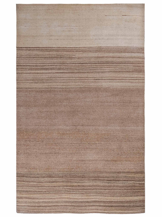 Moderner, Handloom Lori Gabbeh Orientteppich von Khademi aus Wolle, cremeweiß, beige. Geometrisches Nomaden-Design. Produziert in Indien. Größe: 201x142cm. Teppichnummer: KB4-1788. Verkauf durch Jupiter Intl.