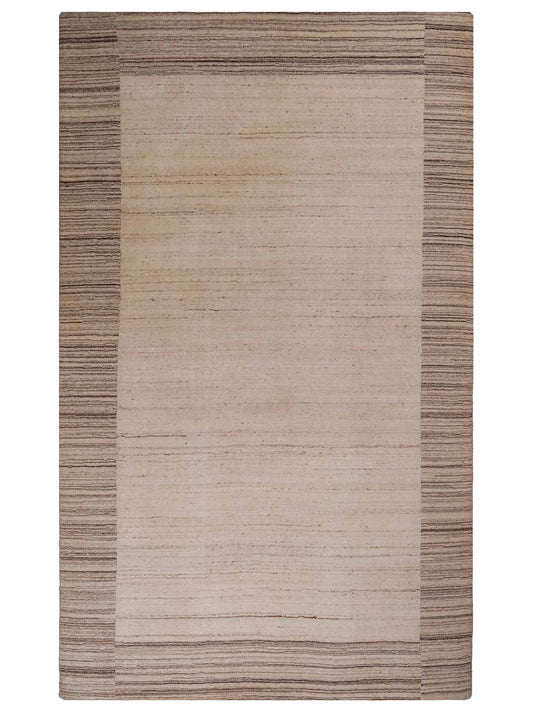 Moderner, Handloom Lori Gabbeh Orientteppich von Khademi aus Wolle, grau, cremeweiß. Geometrisches Nomaden-Design. Produziert in Indien. Größe: 202x137cm. Teppichnummer: KB4-1785. Verkauf durch Jupiter Intl.