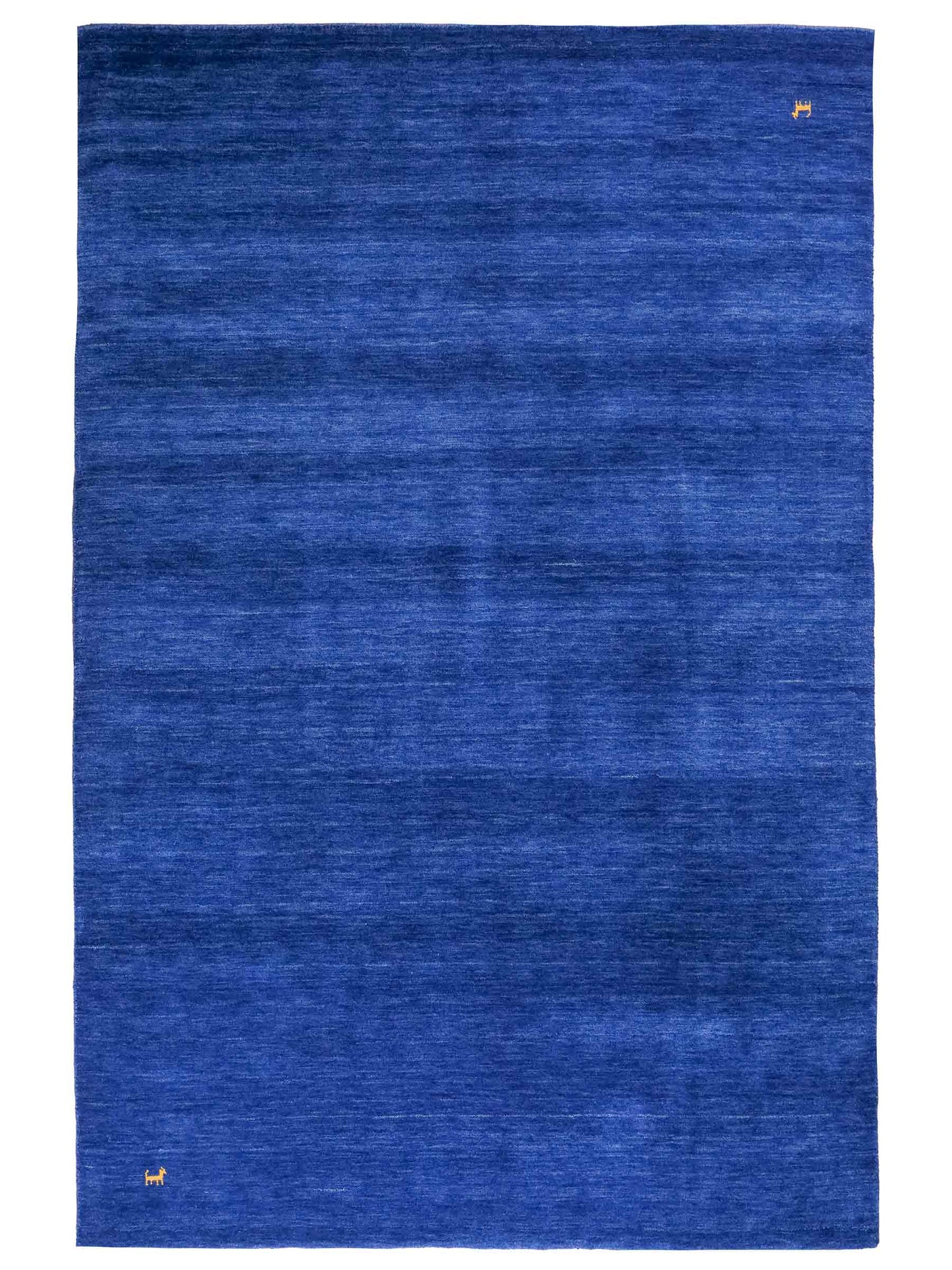 Moderner, Handloom Lori Gabbeh Orientteppich von Khademi aus Wolle, blau. Nomaden-Design. Produziert in Indien. Größe: 231x162cm. Teppichnummer: KB4-1591. Verkauf durch Jupiter Intl.