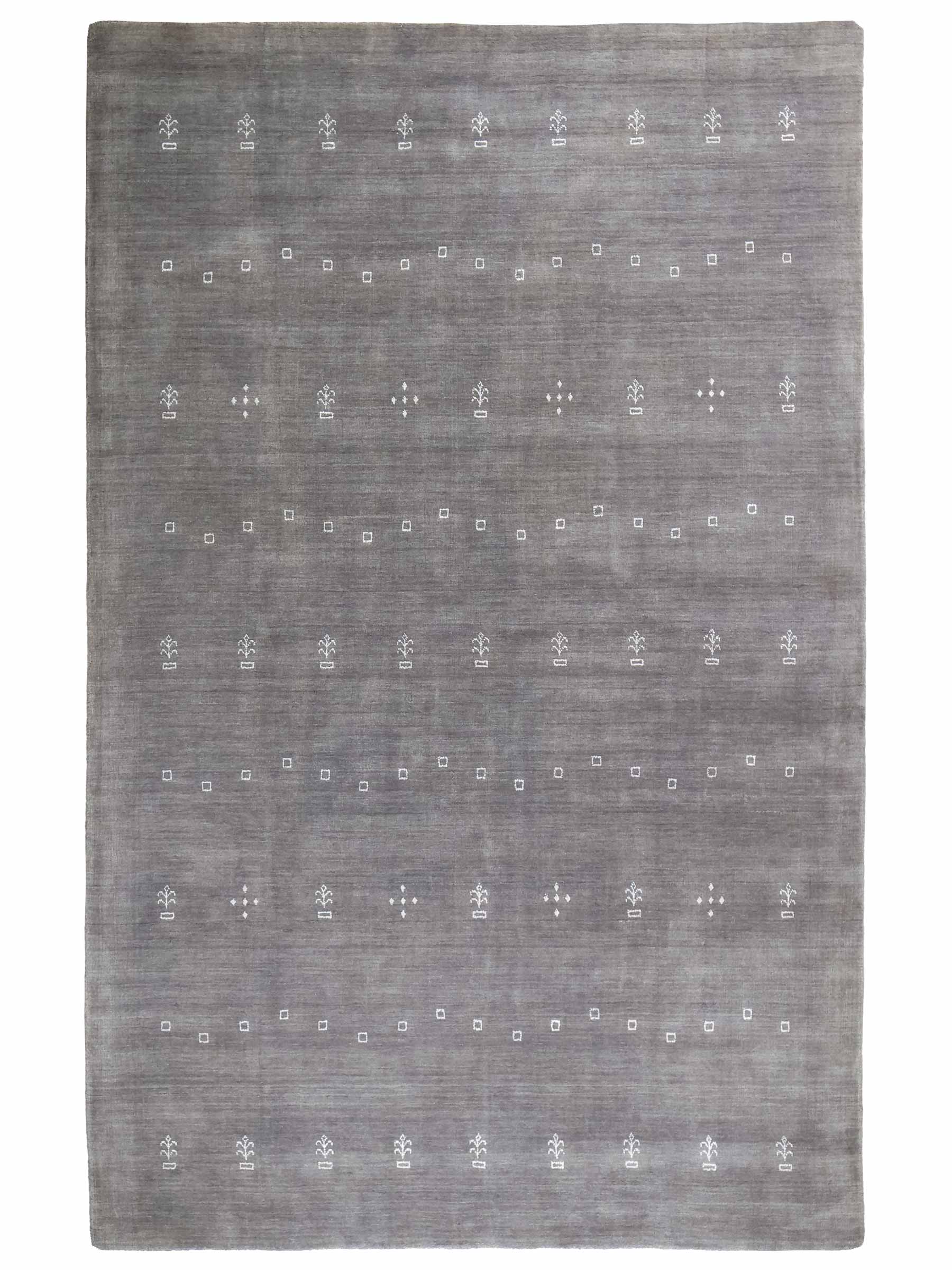 Moderner, Handloom Lori Gabbeh Orientteppich von Khademi aus Wolle, grau. Nomaden-Design. Produziert in Indien. Größe: 298x201cm. Teppichnummer: KB4-1612. Verkauf durch Jupiter Intl.