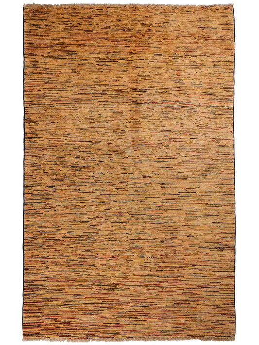 Handgeknüpfter, afghanischer, moderner Design Ziegler Orientteppich aus Wolle von Khademi. Größe: 201 x 144 cm. Farbe: Beige. Verkauf durch JUPITER Intl.