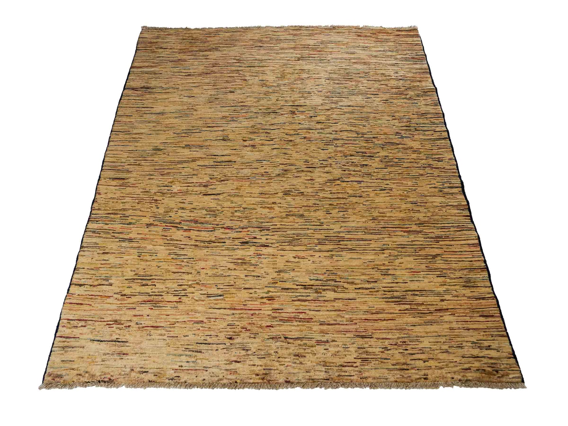 Handgeknüpfter, afghanischer, moderner Design Ziegler Orientteppich aus Wolle von Khademi. Größe: 201 x 144 cm. Farbe: Beige. Verkauf durch JUPITER Intl.