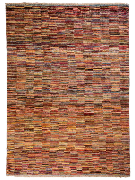 Handgeknüpfter, afghanischer, moderner Design Ziegler Orientteppich aus Wolle von Khademi. Größe: 259 x 181 cm. Farbe: Beige, bunt. Verkauf durch JUPITER Intl.