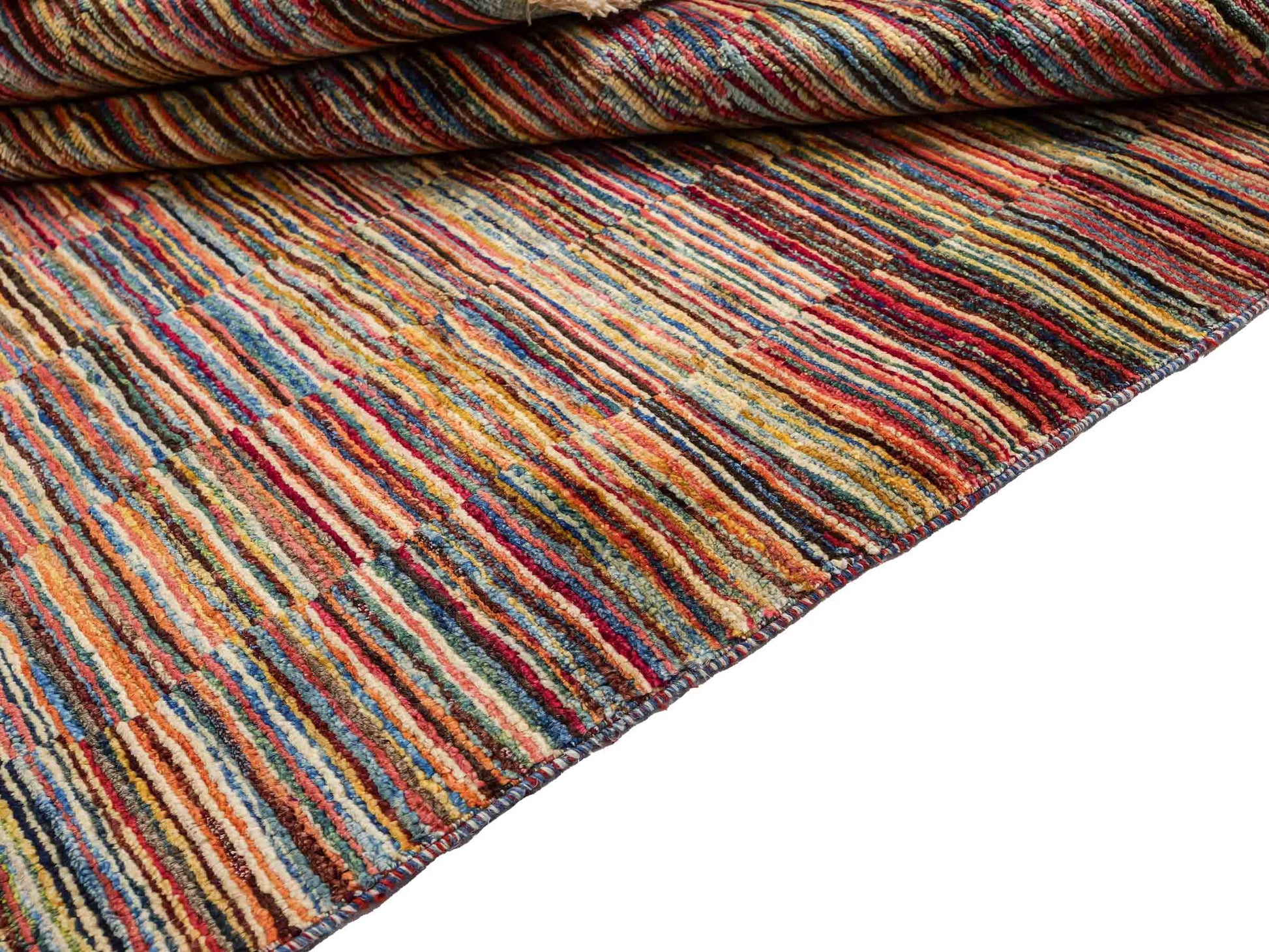 Handgeknüpfter, afghanischer, moderner Design Ziegler Orientteppich aus Wolle von Khademi. Größe: 259 x 181 cm. Farbe: Beige, bunt. Verkauf durch JUPITER Intl.