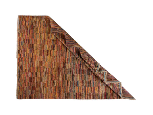 Handgeknüpfter, afghanischer, moderner Design Ziegler Orientteppich aus Wolle von Khademi. Größe: 259 x 181 cm. Farbe: Beige, bunt. Verkauf durch JUPITER Intl.