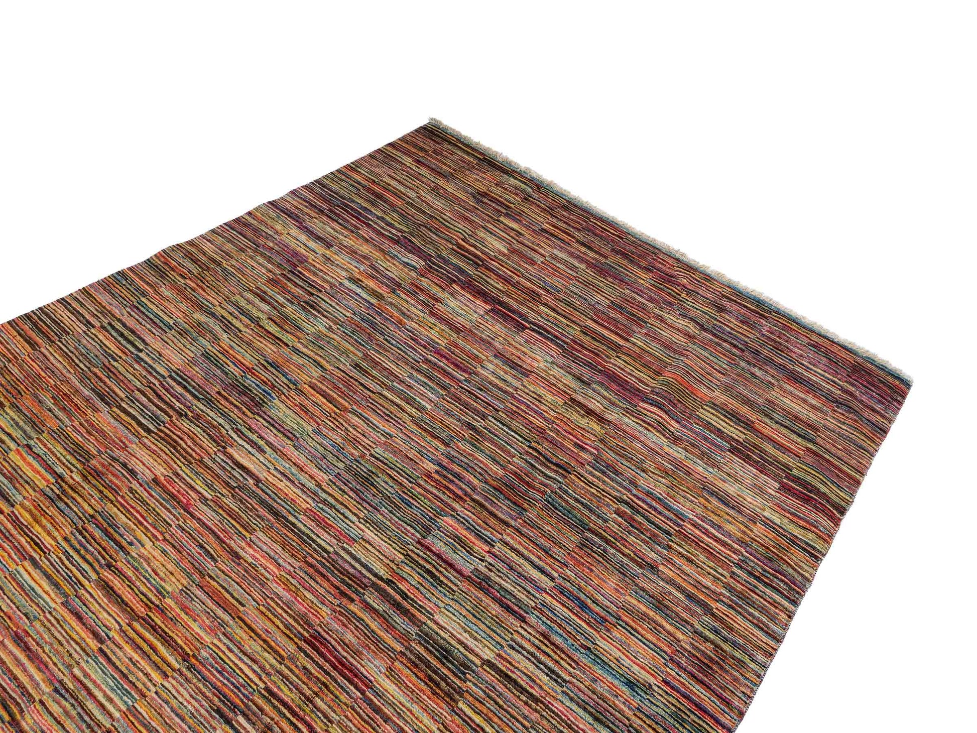 Handgeknüpfter, afghanischer, moderner Design Ziegler Orientteppich aus Wolle von Khademi. Größe: 259 x 181 cm. Farbe: Beige, bunt. Verkauf durch JUPITER Intl.