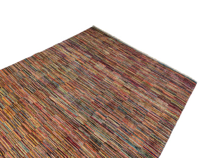 Handgeknüpfter, afghanischer, moderner Design Ziegler Orientteppich aus Wolle von Khademi. Größe: 259 x 181 cm. Farbe: Beige, bunt. Verkauf durch JUPITER Intl.